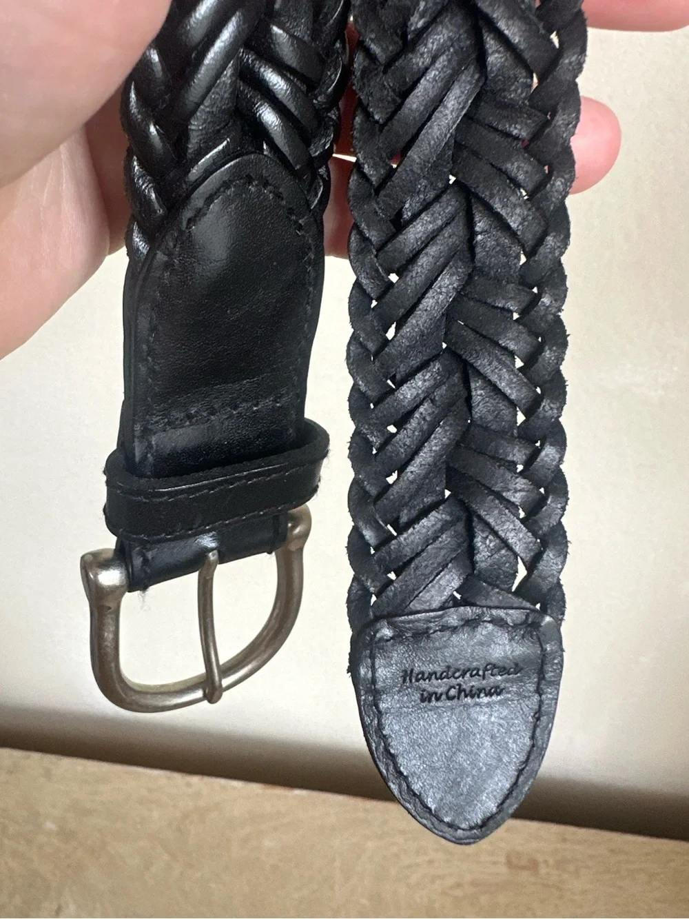 Vintage Marshall Field’s Women’s Black Woven Leather Belt